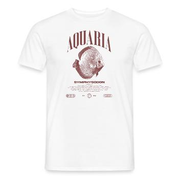 Diskus Cichlid Fish Keeper Moderne Streetwear - Männer T-Shirt - Weiß - Vorne - AI Model Male 178 dark (178cm)