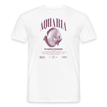 Diskus Cichlid Fish Keeper Moderne Streetwear - Männer T-Shirt - Weiß - Vorne - AI Model Male 178 dark (178cm)