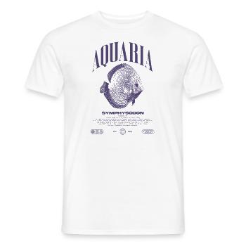 Diskus Cichlid Fish Keeper Moderne Streetwear - Männer T-Shirt - Weiß - Vorne - AI Model Male 178 dark (178cm)