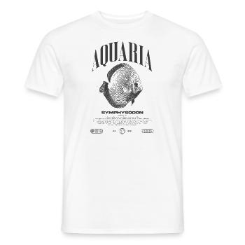 Diskus Cichlid Fish Keeper Moderne Streetwear - Männer T-Shirt - Weiß - Vorne - AI Model Male 178 dark (178cm)