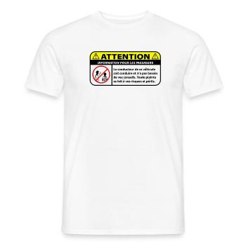 Informationen für Passagiere - Männer T-Shirt - Weiß - Vorne - AI Model Male 178 dark (178cm)