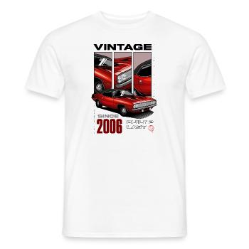 Je ne suis pas vieux Je suis Voiture classique vintage Né en 2006 - T-shirt homme - blanc - Devant - AI Model Male 178 dark (178cm)