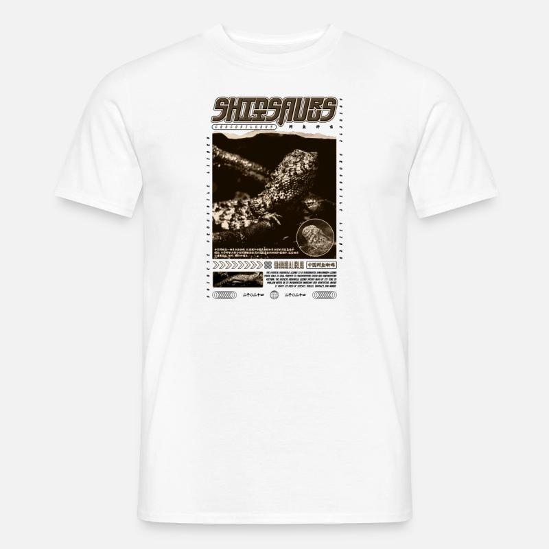 Chinesisches Krokodil Eidechse Shinisaurus Crocodilurus - Männer T-Shirt - Weiß