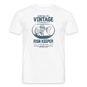 Vintage Fish Keeper Tropical Fish Geburtstag 1965 - Männer T-Shirt - Weiß - Vorne - AI Model Male 178 dark (178cm)