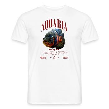 Oscar Fish Changement d’eau Poisson Monstre - T-shirt homme - blanc - Devant - AI Model Male 178 dark (178cm)