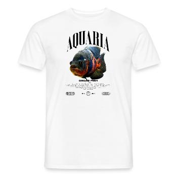 Oscar Fish Changement d’eau Poisson Monstre - T-shirt homme - blanc - Devant - AI Model Male 178 dark (178cm)