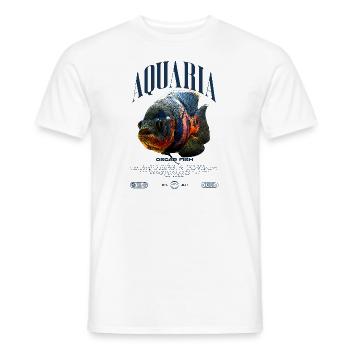 Oscar Fish Water Change Monster Fish - Men's T-Shirt - white - Front - AI Model Male 178 dark (178cm)