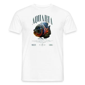 Oscar Fish Water Change Monster Fish - Men's T-Shirt - white - Front - AI Model Male 178 dark (178cm)