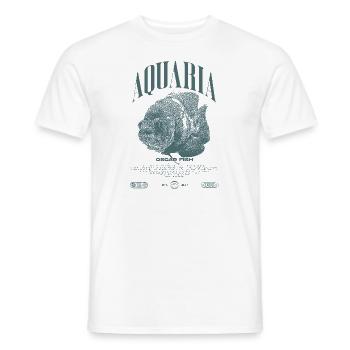 Oscar Fish Water Change Monster Fish - Men's T-Shirt - white - Front - AI Model Male 178 dark (178cm)