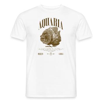 Oscar Fish Water Change Monster Fish - Men's T-Shirt - white - Front - AI Model Male 178 dark (178cm)