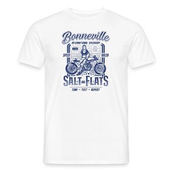 Bonneville Salt Flats Motorrad Rennen Vintage - Männer T-Shirt - Weiß - Vorne - AI Model Male 178 dark (178cm)