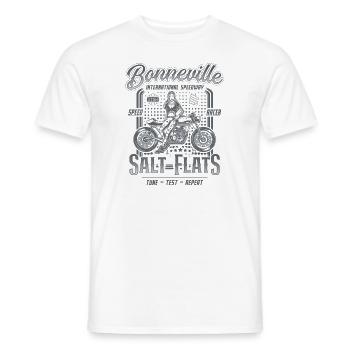Bonneville Salt Flats Motorrad Rennen Vintage - Männer T-Shirt - Weiß - Vorne - AI Model Male 178 dark (178cm)