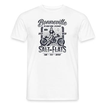 Bonneville Salt Flats Motorrad Rennen Vintage - Männer T-Shirt - Weiß - Vorne - AI Model Male 178 dark (178cm)