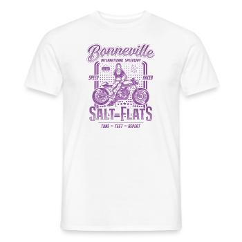 Bonneville Salt Flats Motorrad Rennen Vintage - Männer T-Shirt - Weiß - Vorne - AI Model Male 178 dark (178cm)