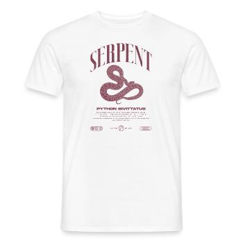 Python Birman Moderne Reptile Keeper Streetwear - T-shirt homme - blanc - Devant - AI Model Male 178 dark (178cm)
