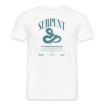 Burmesische Python Moderne Reptilienhalter Streetwear - Männer T-Shirt - Weiß - Vorne - AI Model Male 178 dark (178cm)