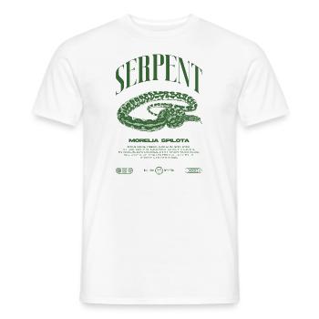 Carpet Python Modern Reptile Keeper Streetwear - Men's T-Shirt - white - Front - AI Model Male 178 dark (178cm)
