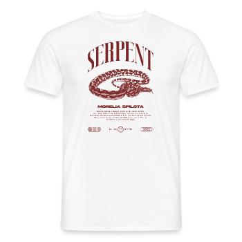 Carpet Python Modern Reptile Keeper Streetwear - Men's T-Shirt - white - Front - AI Model Male 178 dark (178cm)