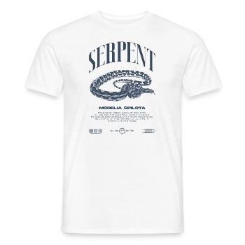 Carpet Python Modern Reptile Keeper Streetwear - Men's T-Shirt - white - Front - AI Model Male 178 dark (178cm)