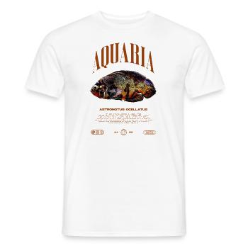 Oscar Vishouder Moderne Streetwear - Heren T-shirt - wit - Voor - AI Model Male 178 dark (178cm)