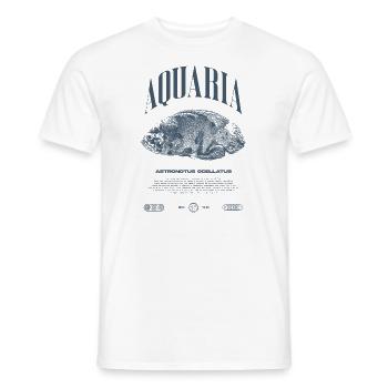 Oscar Vishouder Moderne Streetwear - Heren T-shirt - wit - Voor - AI Model Male 178 dark (178cm)