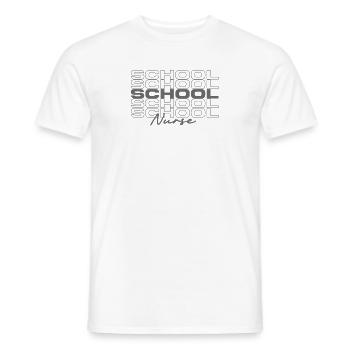 School Nurse Medical Nurses Stylish - Men's T-Shirt - white - Front - AI Model Male 178 dark (178cm)