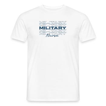 Infirmière militaire Infirmières médicales élégantes - T-shirt homme - blanc - Devant - AI Model Male 178 dark (178cm)