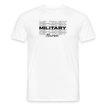 Infirmière militaire Infirmières médicales élégantes - T-shirt homme - blanc - Devant - AI Model Male 178 dark (178cm)