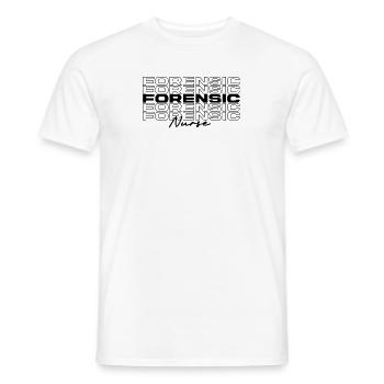 Forensic Nurse Medical Nurses Stylish - Men's T-Shirt - white - Front - AI Model Male 178 dark (178cm)