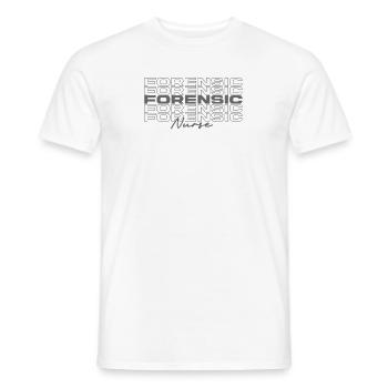 Forensic Nurse Medical Nurses Stylish - Men's T-Shirt - white - Front - AI Model Male 178 dark (178cm)