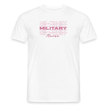 Infirmière militaire Infirmières médicales élégantes - T-shirt homme - blanc - Devant - AI Model Male 178 dark (178cm)