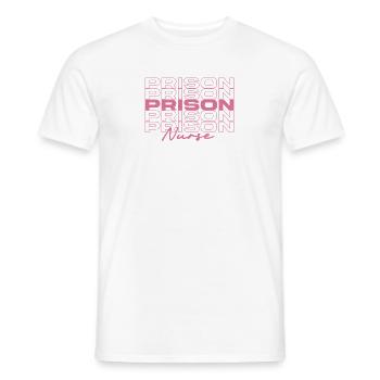 Infirmière de prison Infirmières médicales élégantes - T-shirt homme - blanc - Devant - AI Model Male 178 dark (178cm)