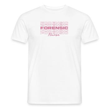 Forensic Nurse Medical Nurses Stylish - Men's T-Shirt - white - Front - AI Model Male 178 dark (178cm)