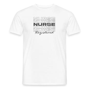 Infirmière autorisée Infirmières médicales élégantes - T-shirt homme - blanc - Devant - AI Model Male 178 dark (178cm)