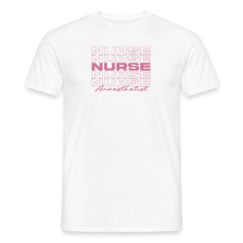 Anaesthetist Nurse Medical Nurses Stylish - Men's T-Shirt - white - Front - AI Model Male 178 dark (178cm)