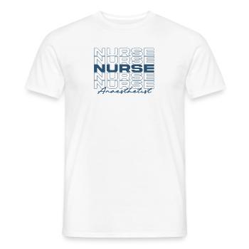 Anaesthetist Nurse Medical Nurses Stylish - Men's T-Shirt - white - Front - AI Model Male 178 dark (178cm)