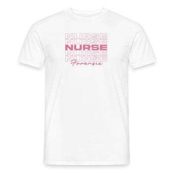 Infirmière médico-légale Infirmières médicales élégantes - T-shirt homme - blanc - Devant - AI Model Male 178 dark (178cm)