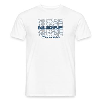 Infirmière médico-légale Infirmières médicales élégantes - T-shirt homme - blanc - Devant - AI Model Male 178 dark (178cm)