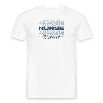 Infirmière de district Infirmières médicales élégantes - T-shirt homme - blanc - Devant - AI Model Male 178 dark (178cm)