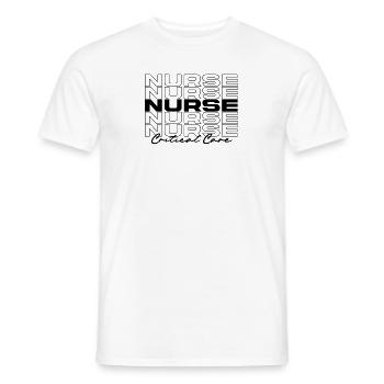 Critical Care Nurse Medical Nurses Stylish - Men's T-Shirt - white - Front - AI Model Male 178 dark (178cm)
