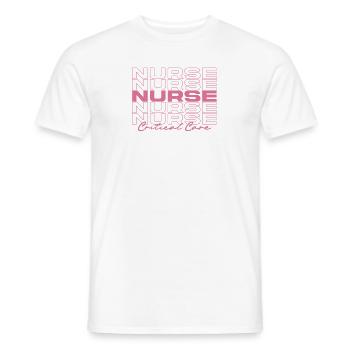 Critical Care Nurse Medical Nurses Stylish - Men's T-Shirt - white - Front - AI Model Male 178 dark (178cm)