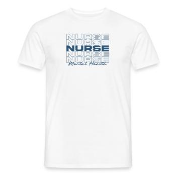 Infirmière en santé mentale Infirmières médicales élégantes - T-shirt homme - blanc - Devant - AI Model Male 178 dark (178cm)