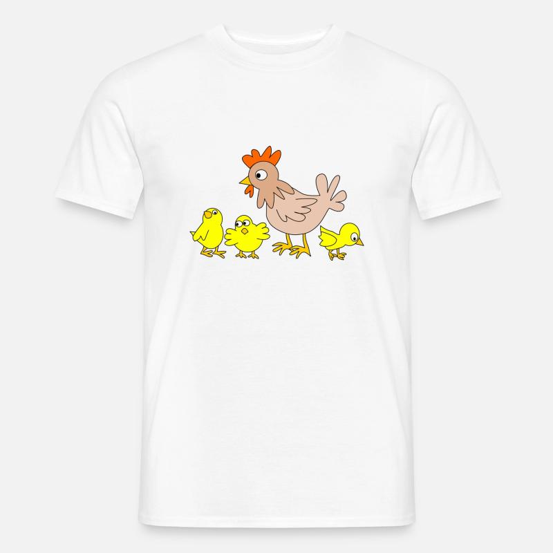 Hühner - Männer T-Shirt - Weiß