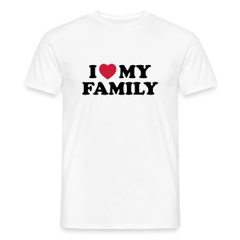 I love my family - Männer T-Shirt - Weiß - Vorne - AI Model Male 178 dark (178cm)
