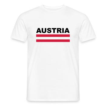 Austria Austria flag gift - Men's T-Shirt - white - Front - AI Model Male 178 dark (178cm)