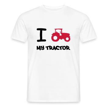 i_love_my_tractor - Männer T-Shirt - Weiß - Vorne - AI Model Male 178 dark (178cm)