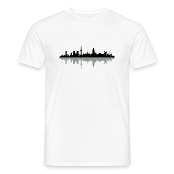 Skyline Duisburg - Männer T-Shirt - Weiß - Vorne - AI Model Male 178 dark (178cm)