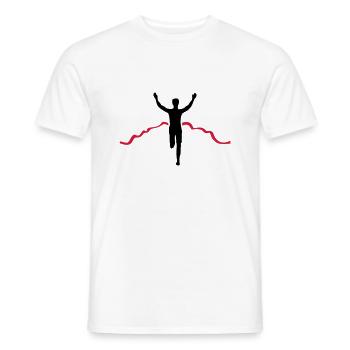 Jogger Ziel - Männer T-Shirt - Weiß - Vorne - AI Model Male 178 dark (178cm)