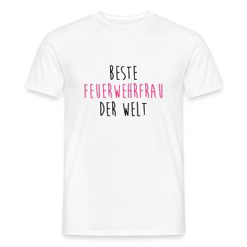 Feuerwehrmann Feuerwehrfrau Feuer Feuerwehr - Männer T-Shirt - Weiß - Vorne - AI Model Male 178 dark (178cm)
