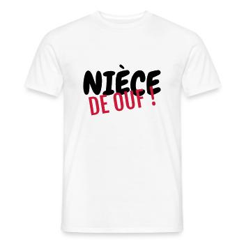 Niece Nichte Nièce Baby Bébé Family - Men's T-Shirt - white - Front - AI Model Male 178 dark (178cm)